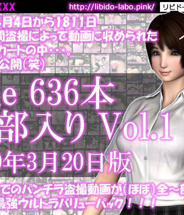 制服【最新作までのパンチラ動画636本が全〜部入った最強ウルトラバリューパックVol.1！約5年の間盗撮によって収められた彼女のスカートの中。（2020年3月20日版！）】Libido-Labo評価