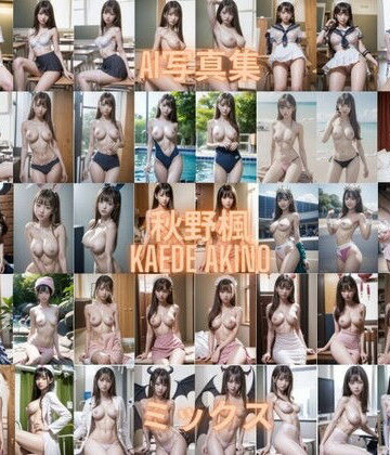 制服【AI写真集 秋野楓 Kaede Akino ミックス】Premium AI Girls評価