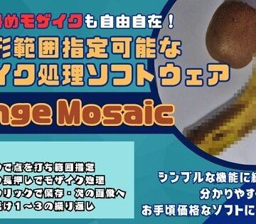 デモ・体験版あり【これで斜めのモザイク処理も自由自在！多角形範囲指定可能なモザイクツール「RangeMosaic」】スタジオ アプリ評価
