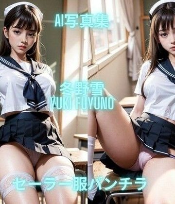 制服【AI写真集 冬野雪 Yuki Fuyuno セーラー服パンチラ】Premium AI Girls評価