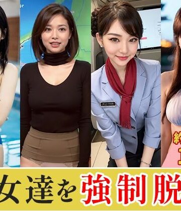 イラスト・CG集【【約60分】『美女達を強●脱衣』静寂を切り裂く指先、暴かれる秘密 -AIで描く究極の美女達-】AIで絶世の美女を作る評価5.00