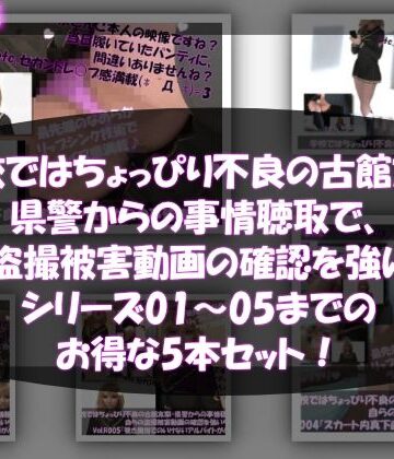 3DCG【【△500●500】学校ではちょっぴり不良の古館友梨・県警からの事情聴取で、自らの盗撮被害動画の確認を強いられる:Vol.R001〜005のお得な5本セット！ヽ（゜▽、゜）ノ】Libido-Labo評価