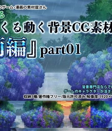 全年齢向け【みにくる動く背景CG素材集『雨編』part01】背景専門店みにくる評価