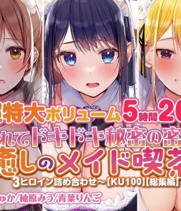 学園もの【【特大ボリーム5時間20分】隠れてドキドキ秘密の密着♪癒しのメイド喫茶♪3ヒロイン詰め合わせ〜【KU100】【総集編】】スタジオりふれぼ評価