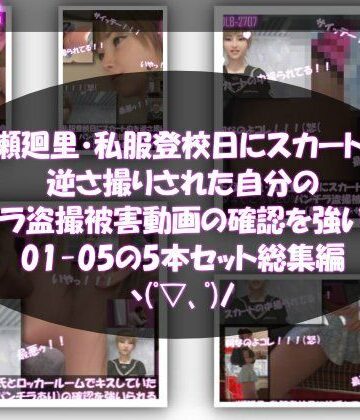 学園もの【【▲500】一ノ瀬廻里・私服登校日にスカート内を逆さ撮りされた自分のパンチラ盗撮被害動画の確認を強いられる（01-05までの5本セット総集編！）】Libido-Labo評価